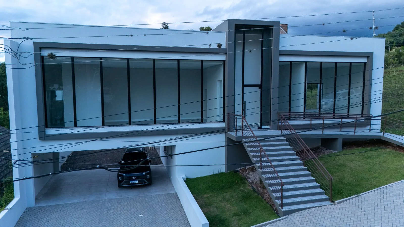 Fachada com escada